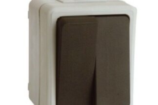 Interruptor doble de superficie estanco 65×80×50 mm