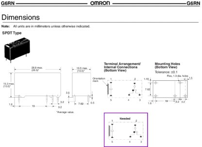 RELE 24VDC 8A/250V OMRON G6RN-1-24VDC - Imagen 6