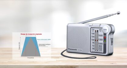 Radio Portátil Panasonic RF-P150D, Pilas AAx2, Compacto 120x68x31mm - Imagen 6