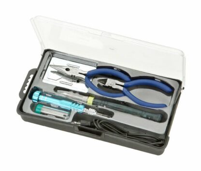Soldador USB 8W, punta fina 0,2mm en estuche herramientas