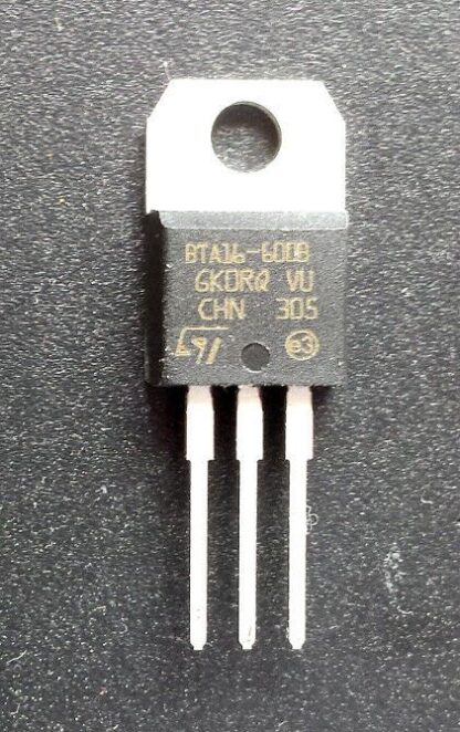 TRIAC 16A/600V Igt 50mA Standard TO-220, BTA16/600B - Imagen 3