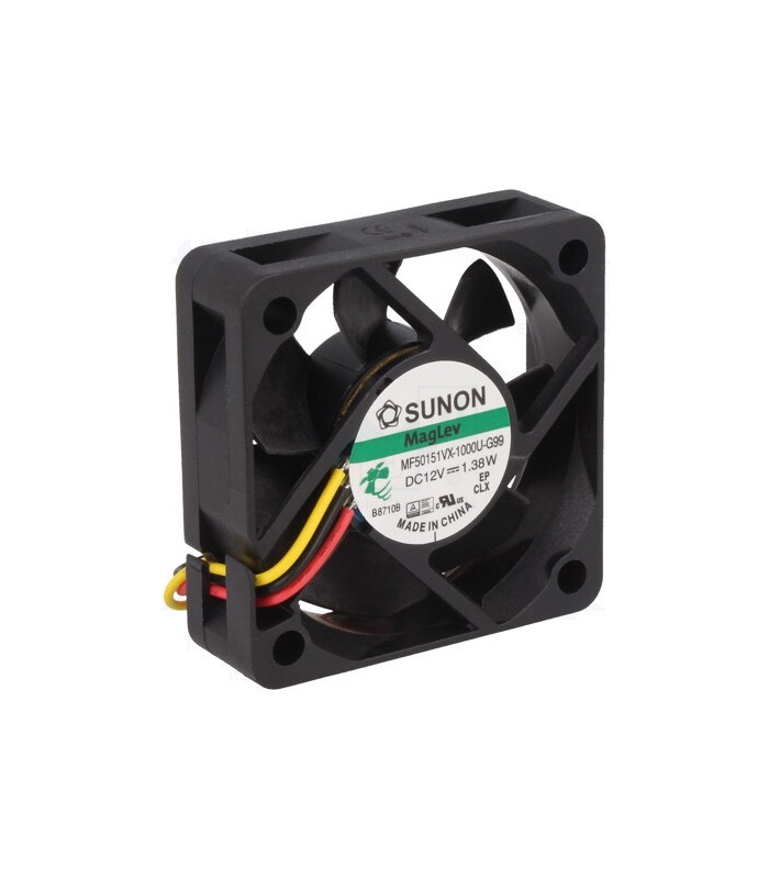 Ventilador 12Vdc 50x50x15mm SUNON 3 Hilos, 31,43m3/h, 38,1dBA