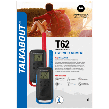 Walkies 'Transceptor' PMR446 MOTOROLA T62 azul *Pareja* - Imagen 5