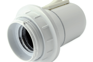 Portalámparas con Int.E27 Rosca y Arandela 4A/250V Blanco Electro DH