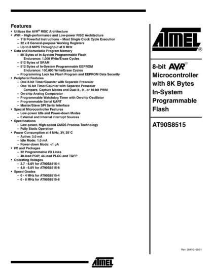 AT90S8515-8PC AT90S8515-8PI DIP40 - Imagen 3