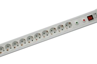 Base Multiple Blanca 10 Tomas, Disyuntor y Protecciones, cable 1,5m