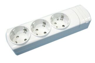 Base múltiple de 3 tomas sin cable para montar