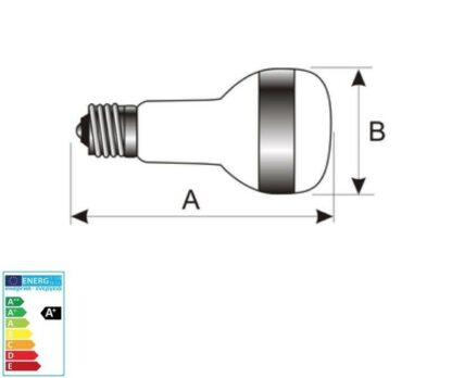 Bombilla E27 Led Reflectora R63, 230VAC, 8W DH - Imagen 3