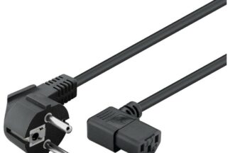 Cable Conexión Alimentación 1,8m CEE7/7 a IEC320-C13 Acodado