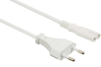 Cable de alimentación 2,5m, color blanco, tipo "8"