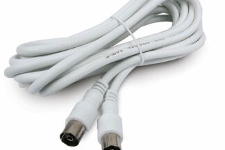 Cable de antena macho-hembra de 5 metros (blanco)