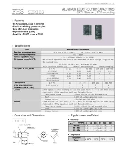 Condensador Electrolitico 680uF 400V Ø35x51mm DAEWOO - Imagen 3