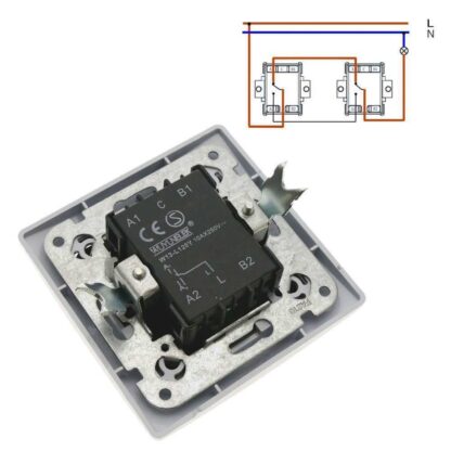 Interruptor/Conmutador Empotrable Lille Blanco 10A/250V 80x80x12mm - Imagen 3