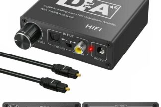 Convertidor Audio Digital IN - Analogico+Digital OUT + Auriculares