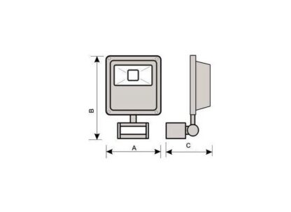 Foco exterior LED con sensor, regulable - Imagen 2