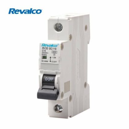 Interruptor Magnetotérmico MCB 1 Polo 16A REVALCO RV30 BC116 (3 Unidades)