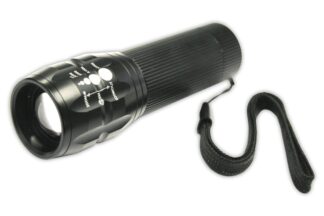 Linterna LED 3W con Zoom Pilas AAAx3 Funda y Estuche