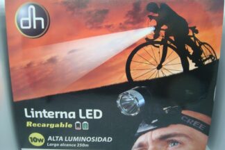 Linterna frontal LED recargable 10W 1200lm 250m
