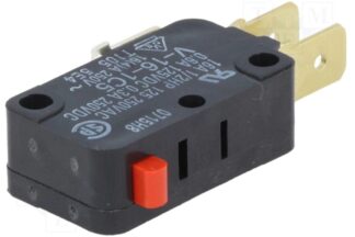 Microconmutador OMRON V-16-1C5; SPDT; ON-(ON), 1,96N, 28x16x10mm