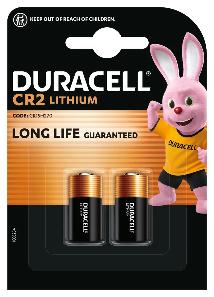 Pila de Litio CR2 DURACELL 3V Pack 2 Unidades
