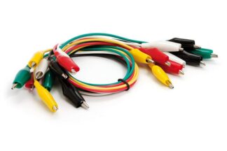 Pinzas cocodrilo 20uds de colores con cable 30cm
