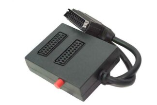 ADAPTADOR Euroconector Macho a 2 Hembras, Conmutables