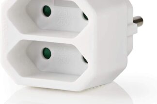 Adaptador Macho Schuko a Doble Hembra CE, 1150W máx.