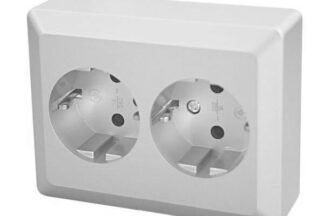 Base enchufe DOBLE de empotrar (Para hueco de 80x80mm)