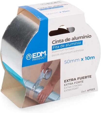 Cinta Aislante de Aluminio Alta Temperatura 10m x 50mm