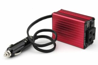 CONVERTIDOR DC-AC 12V-220V + x2 USB 150W, CONECTOR MECHERO, "CE" IF-150W
