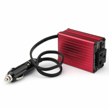 CONVERTIDOR DC-AC 12V-220V + x2 USB 150W, CONECTOR MECHERO, "CE" IF-150W