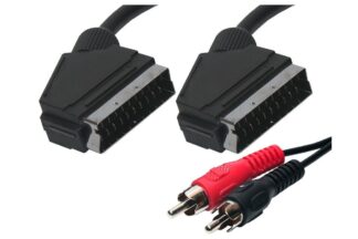 Cable Euroconector Macho - Macho + 2 RCA Salida Estéreo 1,5m