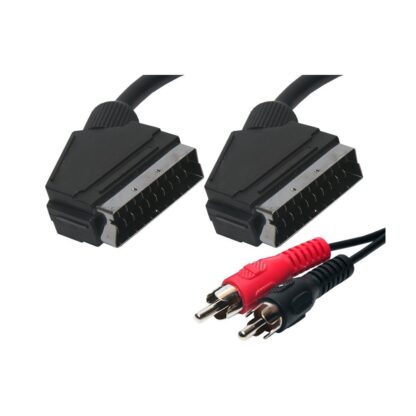 Cable Euroconector Macho - Macho + 2 RCA Salida Estéreo 1,5m