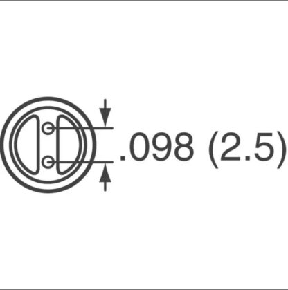 Condensador 560uF 6,3V 105º, Ø6,3x8mm Polymer Aluminium - Imagen 5