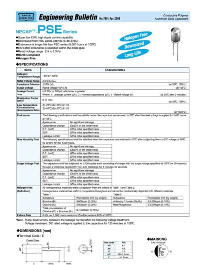 Condensador 560uF 6,3V 105º, Ø6,3x8mm Polymer Aluminium - Imagen 6
