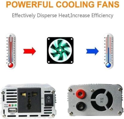 Convertidor DC-AC 12V-220V 500W + USB - Imagen 4
