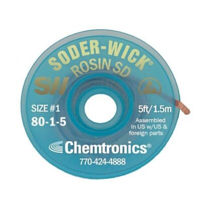 Malla Desoldar 0,8mm Ancho, 1,5m Largo 80-1-5 Chemtronics USA
