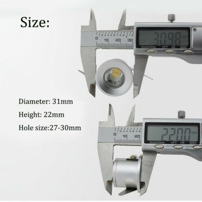 Mini Downlight LED empotrar, campana extractora 3W - Imagen 3