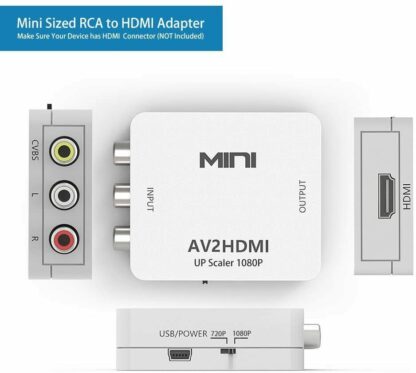 Convertidor Entrada RCA/AV, Salida HDMI Original - Imagen 3