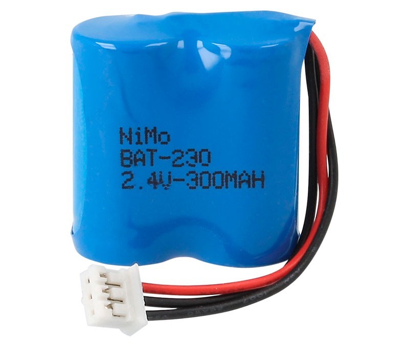 Bateria Teléfono Inalámbrico 2,4V/300mAh *3 pin* 30x29x14,5mm NIMO
