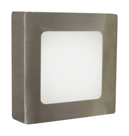 Plafón Led Cuadrado de Superficie 6W Niquel 12x12cm