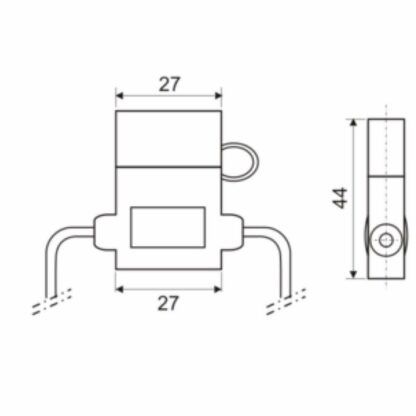 Portafusible Aéreo Cable 260mm, Protegido y Estanco, Fusibles 19mm - Imagen 6
