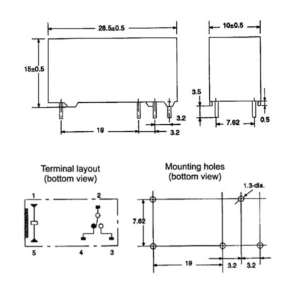 Relé 12VDC 8A/250V G6RN-1 12VDC SPDT PASO 3,2mm - Imagen 7