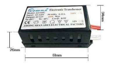 Transformador Electrónico Bombillas 12V, Máx.60W - Imagen 3
