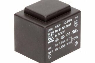 Transformador de alimentación PCB 0-12 + 0-12, 2.3VA, 2 x 96mA