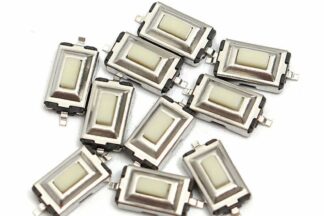 x10 Pulsadores tacto SMD, 3,7x6,1mm, Altura total 2,5mm