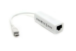 Adaptador Ethernet: conexión micro USB Macho a RJ45 Hembra