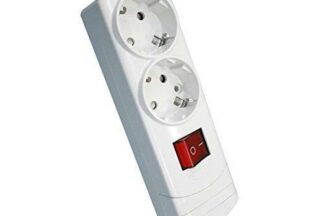 Base múltiple de 2 tomas sin cable 16A 3500W