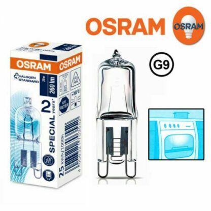 Bombilla G9 halógena lámpara Hornos 300ºC 230V 25W de OSRAM - Imagen 4