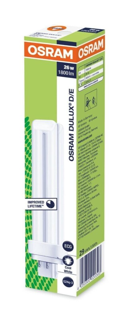 Bombilla PL Osram G24q-3 (4 Pines) 26W, 840/4000K